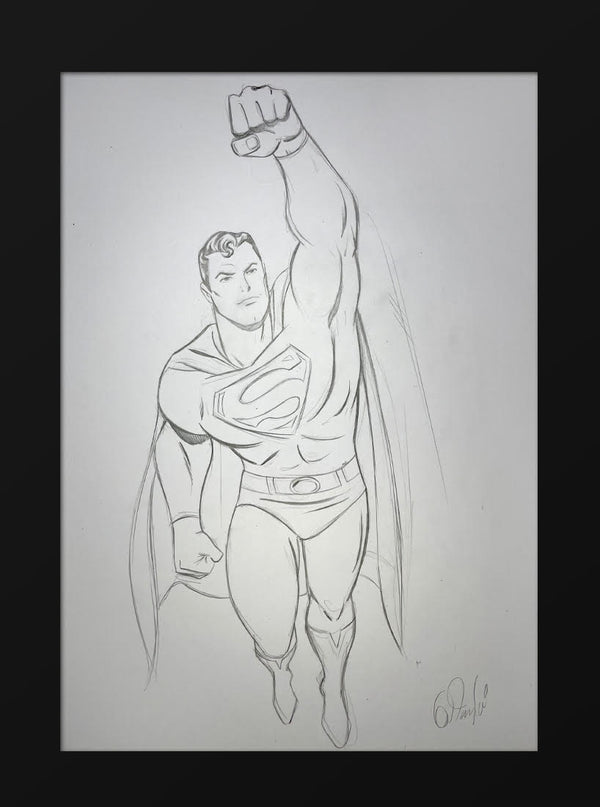 superman flying pencil drawings