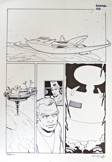 Original Thunderbirds Comic Pen and Ink Drawing