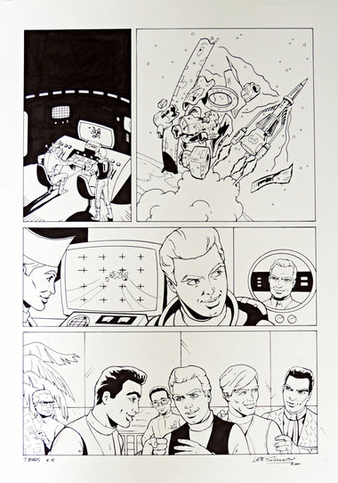 Original Thunderbirds Comic Pen and Ink Drawing