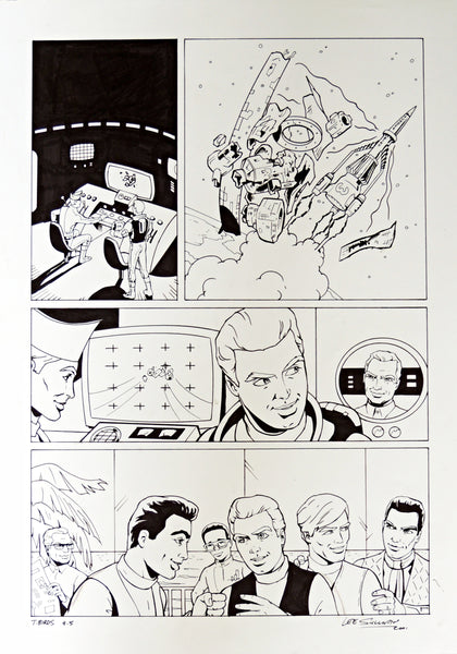 Original Thunderbirds Comic Pen and Ink Drawing