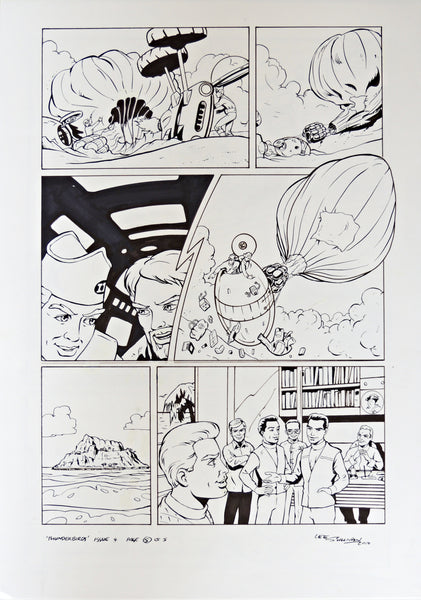 Original Thunderbirds Comic Pen and Ink Drawing