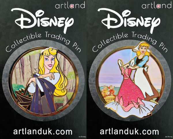 Aurora and Cinderella Pin on Glass Bundle