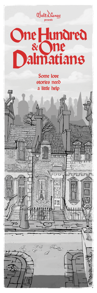 101 Dalmatians Art (B&W) - Ben Harman