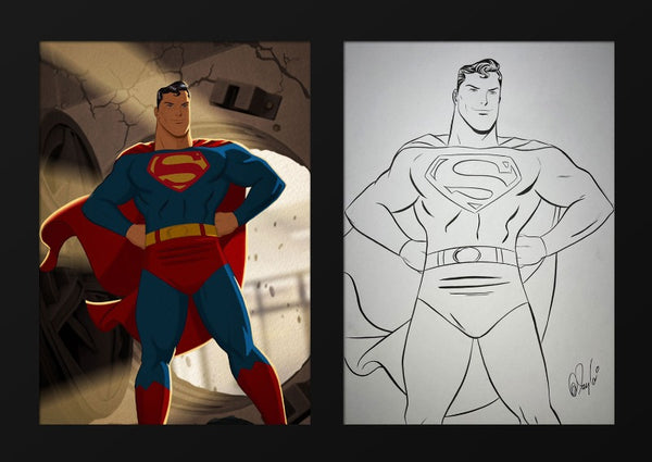 Superman  Free printable Coloring pages for kids