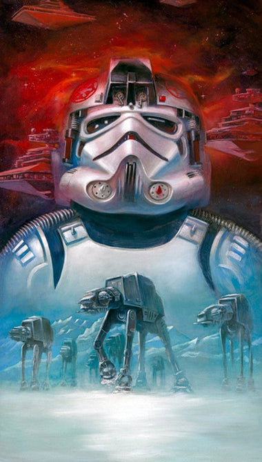 Star Wars - AT-AT Pilot by Lee Kohse; giclee limited edition art on canvas