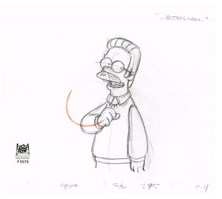 Simpsons Home Original Art Animation Production Pencils HABF08 SC-475 BG-475