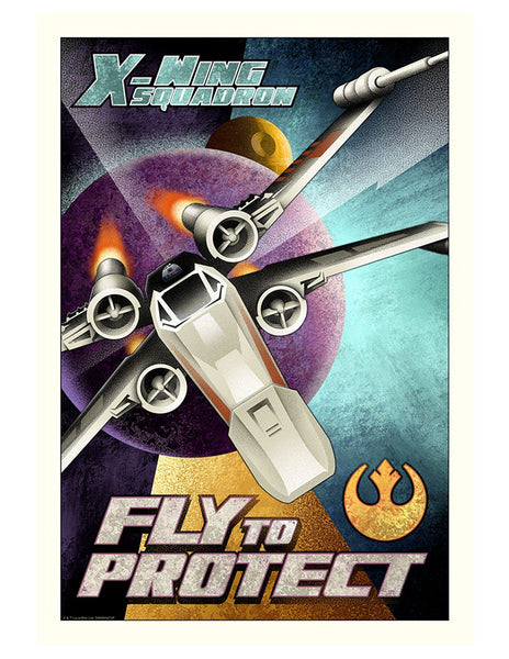 Star Wars - Fly to Protect by Mike Kungl; giclee limited edition art on paper