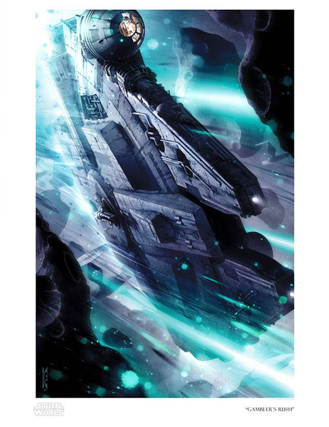 Star Wars - Gambler's Rush by Raymond Swanland; giclee limited edition art on paper
