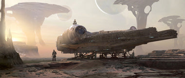 Star Wars - Smuggler's Rendevous by Stephan Martiniere; giclee art on canvas
